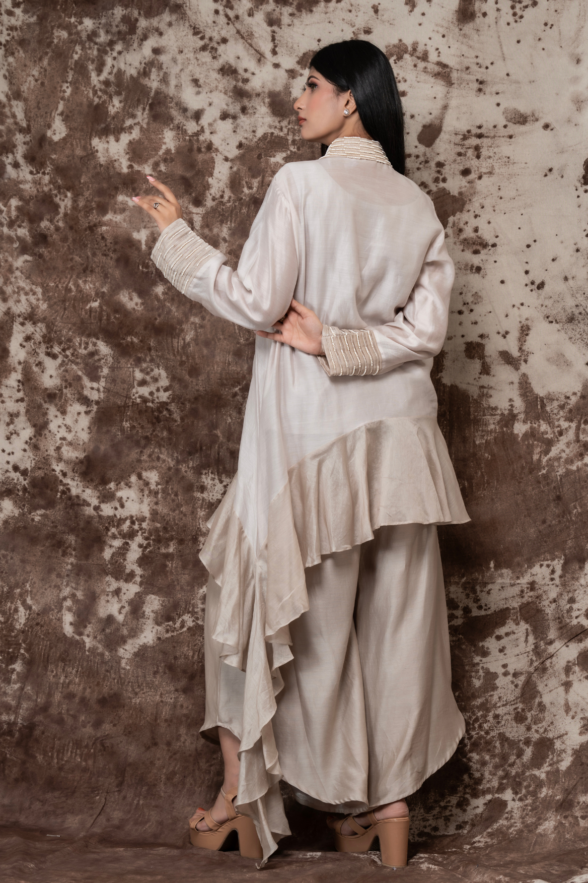 Ruffled hem co-ord set