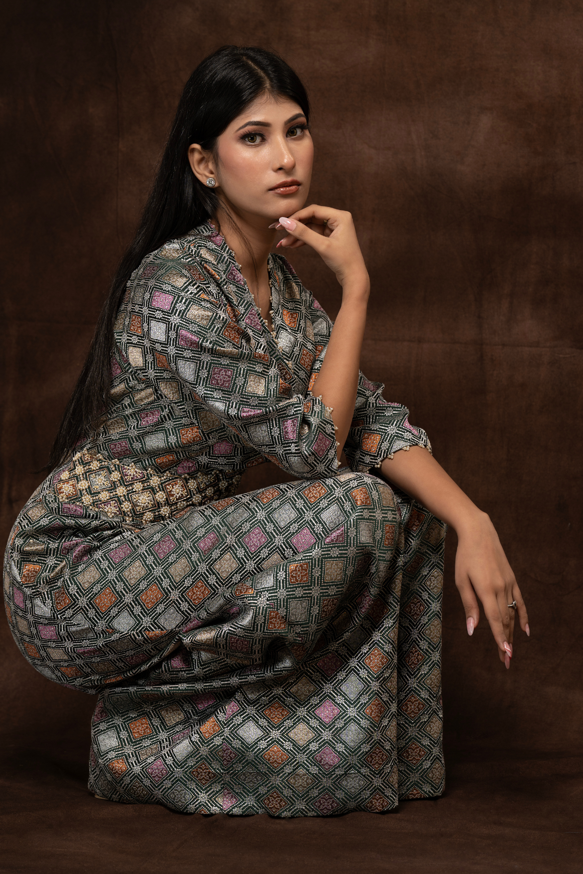 Brocade jumpsuit