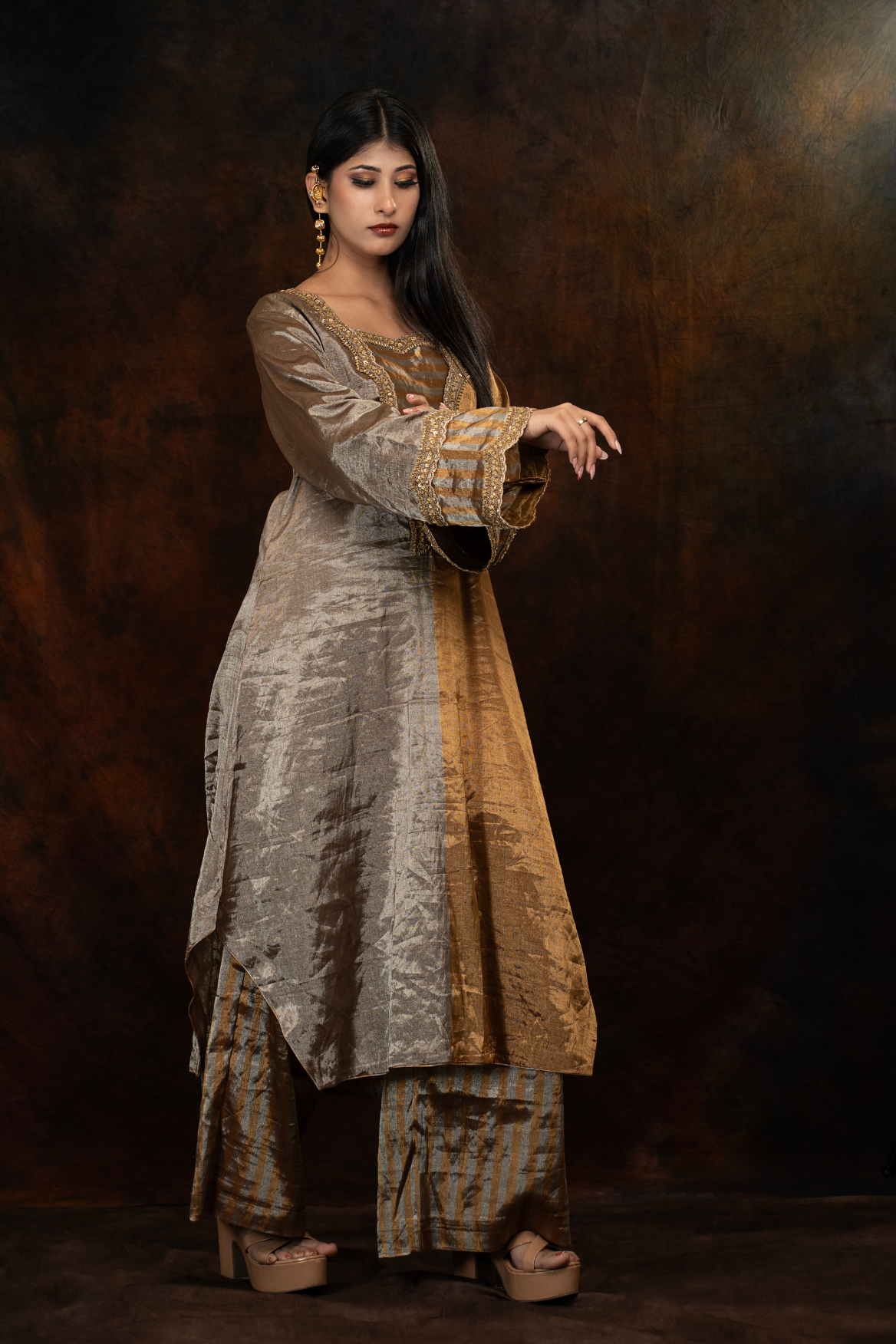 Zari tissue Kurta and Pant