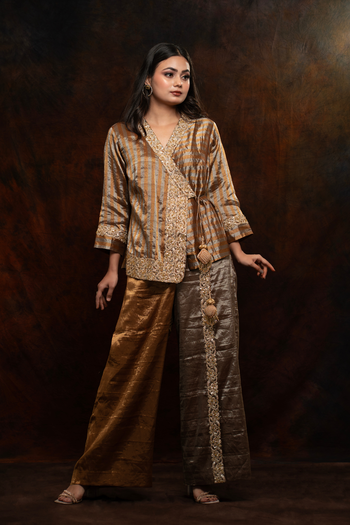 Zari tissue Co-ord Set