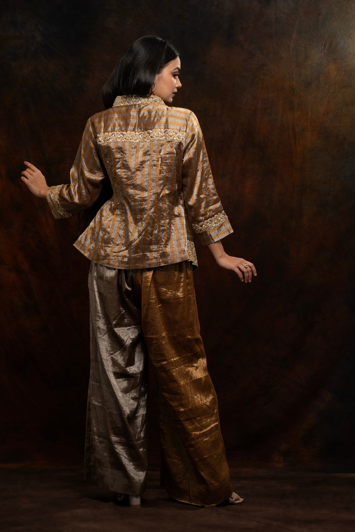 Zari tissue Co-ord Set