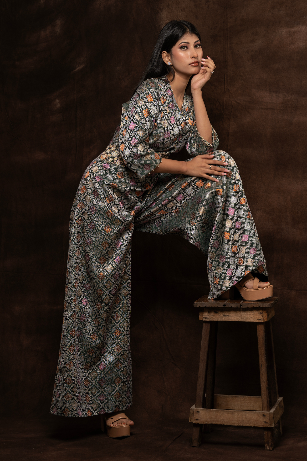 Brocade jumpsuit