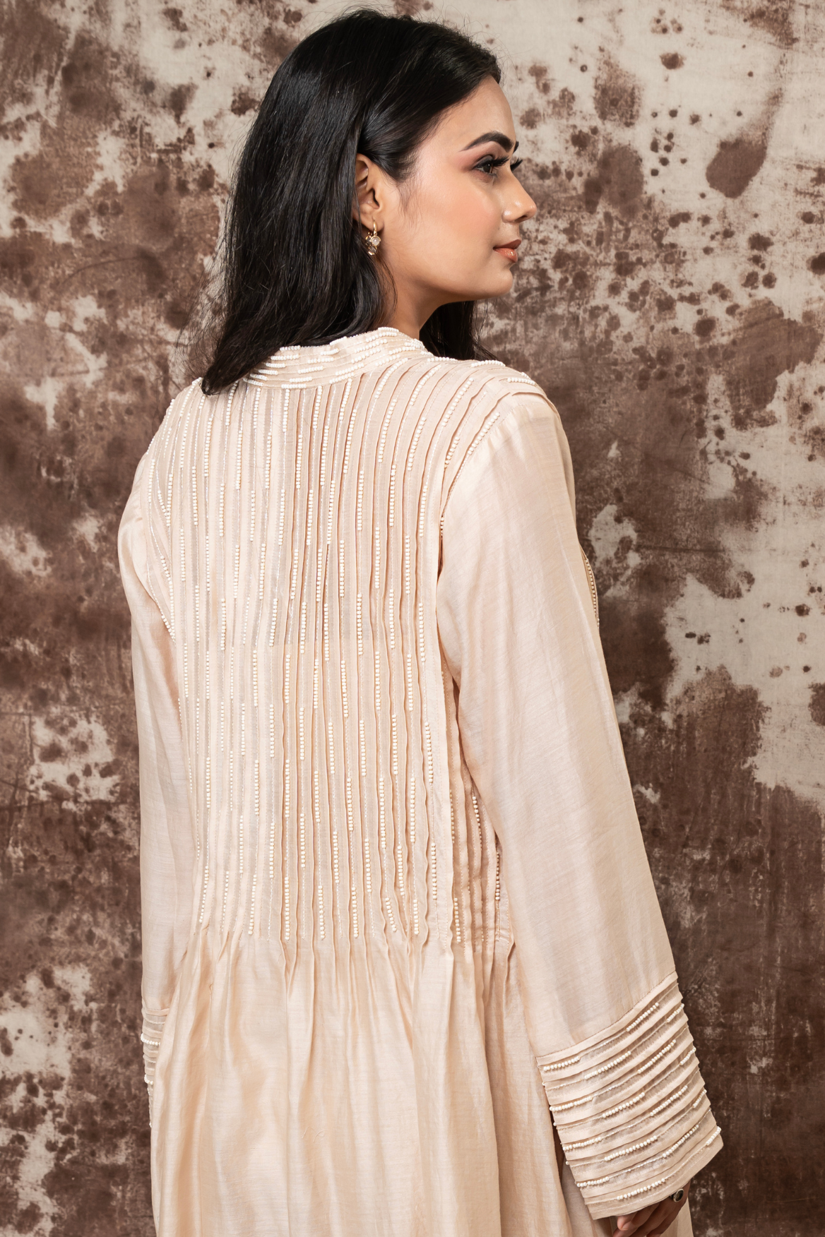 Indo-western tunic with bustier and straight pants