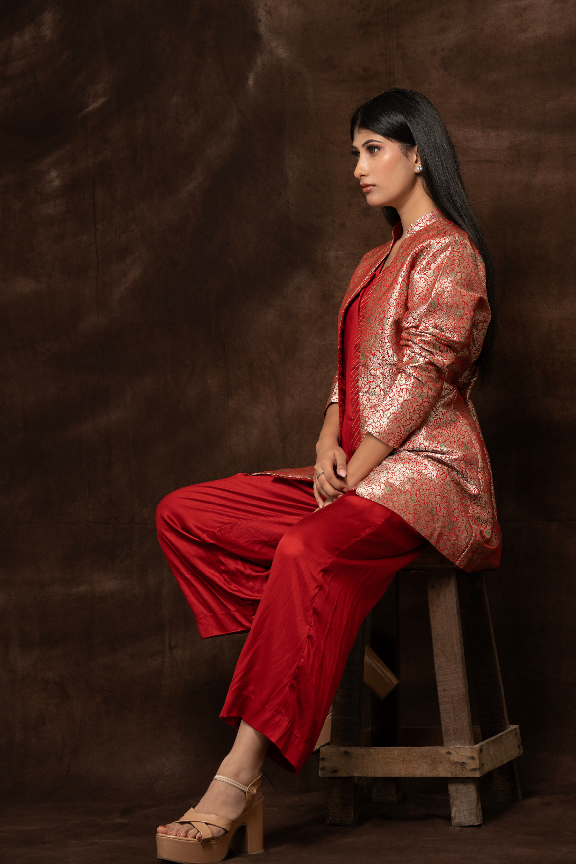 Brocade 3 piece co-ord set